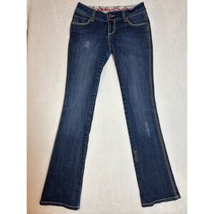 Gridlock Low Rise Flare Blue Jeans Women's Size 27X32 Orig $140.00